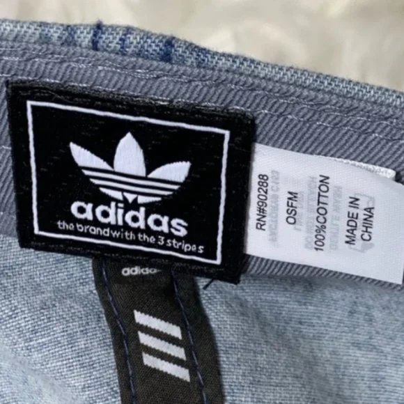 Adidas®NWT Saturday Denim Light Wash Baseball - Picture 3 of 4